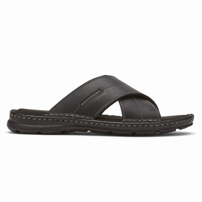 Rockport Darwyn Cross Band Sandalen Herren Schwarz ILV-241708